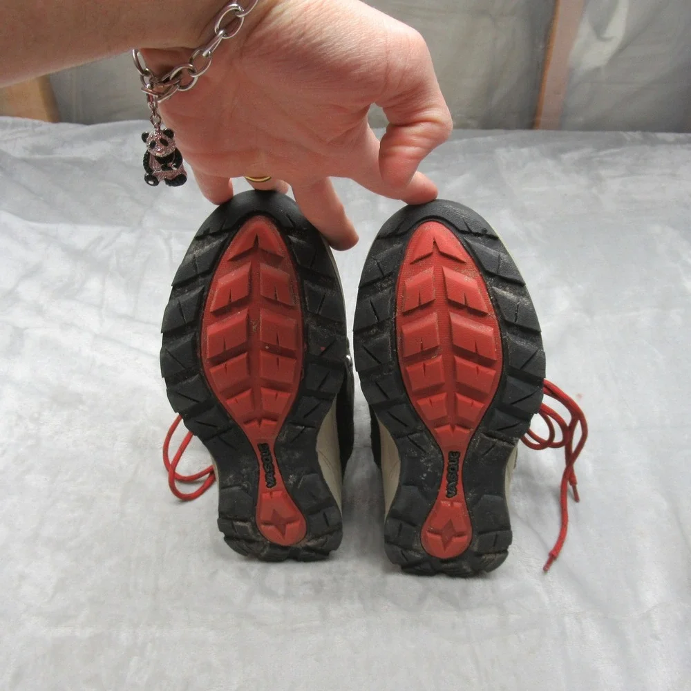 Vasque Kids‎ Hiking Boots 5 Brown Waterproof Red Laces Trail Trekking Breeze AT